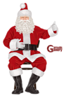 Santa Claus on Chair Painting PNG Clipart