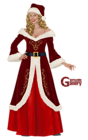 Woman with Christmas Costume Painting PNG Clipart