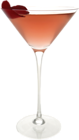 Cocktail Glass with Rose Petals Clipart