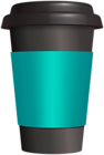 Black Blue Plastic Coffee Cup PNG Clipart