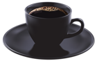Black Coffee Cup PNG Clipart Image