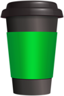 Black Green Plastic Coffee Cup PNG Clipart