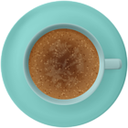 Blue Cup of Coffee Transparent PNG Clipart