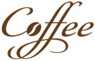 Coffee Decorative Text PNG Vector Clipart