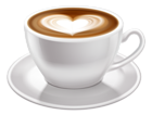 Coffee with Cream Heart PNG Clipart