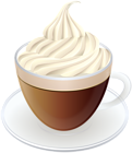 Coffee with Cream Transparent PNG Clip Art Image