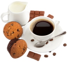 Coffee with Milk Muffins and Chocolate PNG Clipart Picture