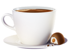 Cup of Coffee and Candy PNG Clipart Picture
