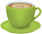 Green Cup of Coffee PNG Clipart