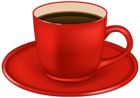 Red Coffee Cup PNG Clipart Image