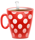 Red Dotted Coffee Cup PNG Clipart Picture