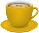 Yellow Cup of Coffee PNG Clipart