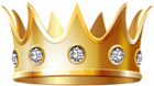 Gold Crown with Diamonds PNG Clip Art Image