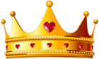 Golden Crown with Hearts PNG Clipart Image