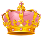 Golden Pink Crown PNG Clipart