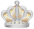 Silver Gold Diamond Crown PNG Clipart Image