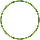 Bamboo Round Frame PNG Clip Art Image