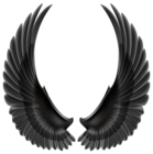 Black Wings PNG Clip Art Image