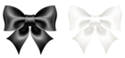 Black and White Bow PNG Clipart Picture