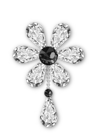 Black and White Diamond Flower Jewelry