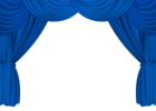 Blue Curtains PNG Transparent Clipart