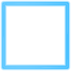 Blue Neon Border Frame PNG Clipart