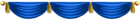Blue Upper Curtain Decoration Transparent Image