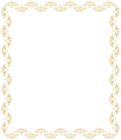 Border Frame Deco PNG Gold Clip Art