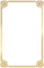 Border Frame Gold Deco PNG Clip Art Image