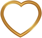 Border Frame Gold Heart PNG Clipart