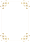 Border Frame Gold Transparent PNG Image