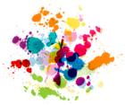 Colorful Paint Splatter Transparent Clip Art Image