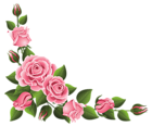 Corner Decoration with Roses PNG Clipart Picture