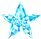 Crystal Star Blue PNG Transparent Clipart