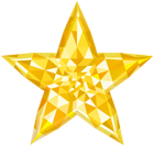 Crystal Star Yellow PNG Transparent Clipart
