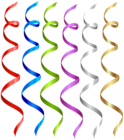 Curly Ribbons Set Clip Art Image