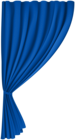 Curtain Blue PNG Clip Art Image