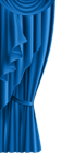 Curtain Blue Transparent PNG Clip Art Image