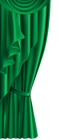 Curtain Green Transparent PNG Clip Art Image