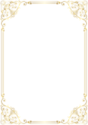 Deco Frame Border Golden PNG Clip Art Image
