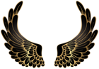 Decorative Black Wings PNG Clipart