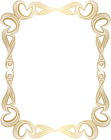 Decorative Border Frame Gold Transparent PNG Image