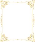 Decorative Border Gold Frame PNG Clip Art Image
