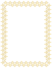 Decorative Gold Border Frame Transparent PNG Clip Art