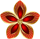 Decorative Gold Flower PNG Clip Art Image