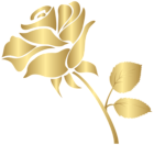 Decorative Gold Rose PNG Clip Art Image