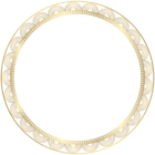 Decorative Gold Round Border PNG Clipart