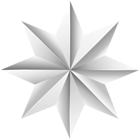 Decorative White Star PNG Clipart