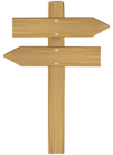 Double Wooden Arrow Sign PNG Clip Art