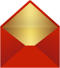 Envelope Red Gold Clip Art Image